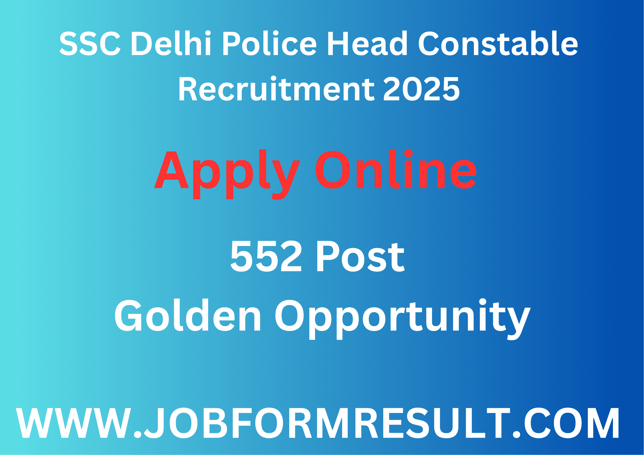 SSC Delhi Police Head Constable 2025