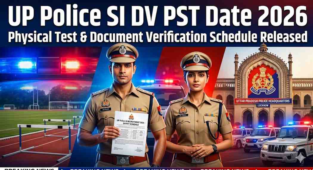 UP Police SI DV PST Date 2026