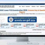 UPSSSC Lower PCS answer key 2026 pdf download link
