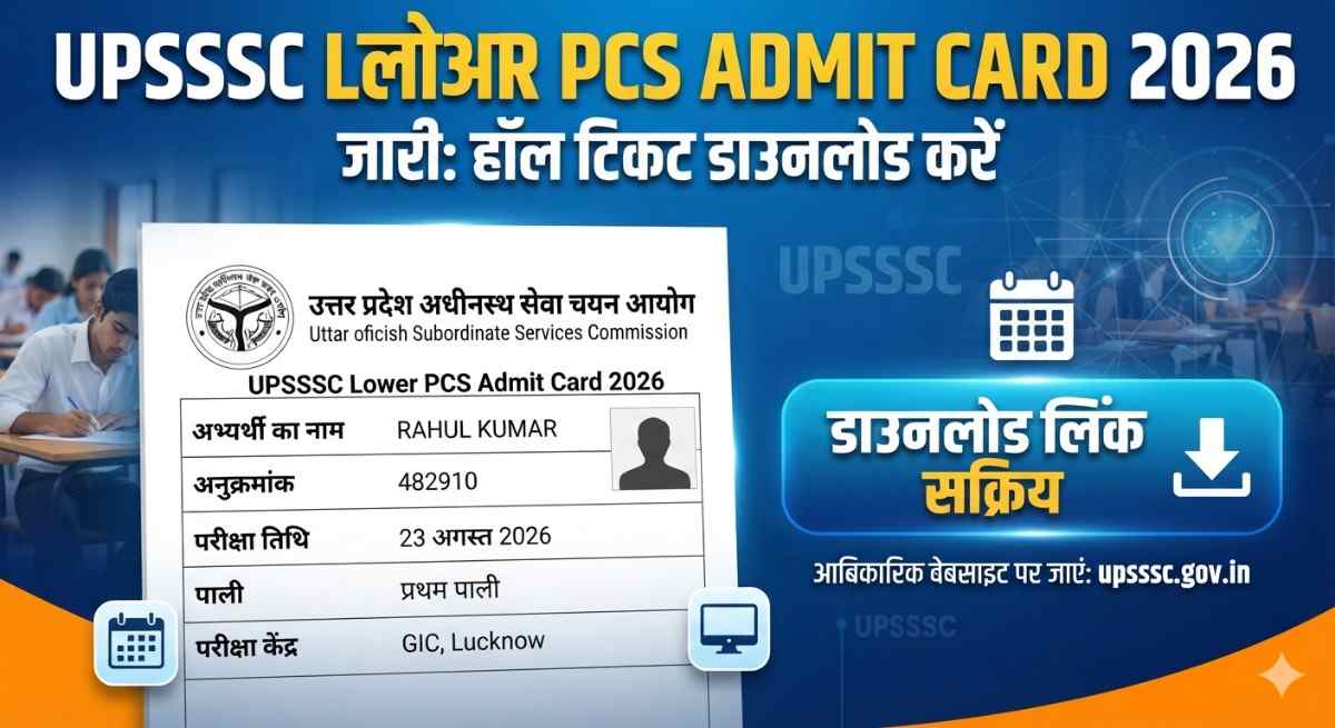 UPSSSC Lower PCS Admit Card 2026 Download Link