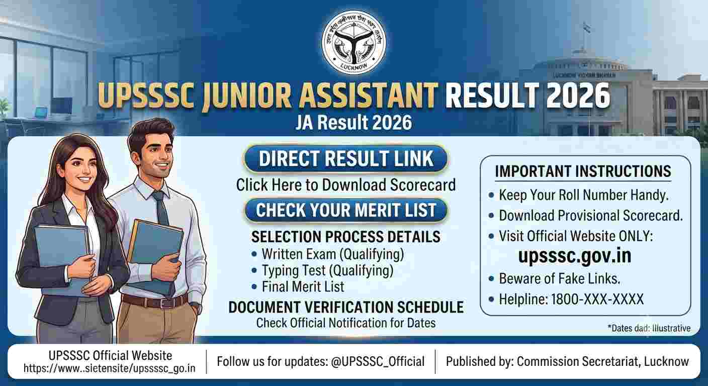 upsssc junior assistant cutoff marks 2026