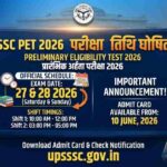 upsssc pet exam date 2026 shift timings kya hai